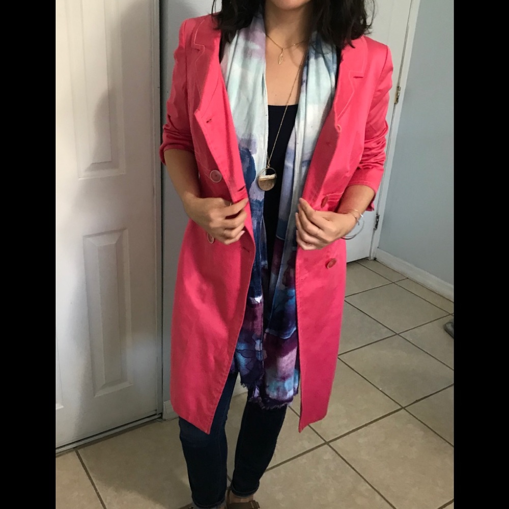 Hot pink Trench Coat